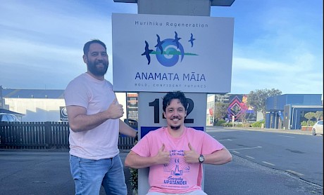 Anamata Māia staff embracing Pink Shirt Day, 2024.