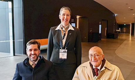 Prof Michael Stevens, Dr Regina Eisert, and Tā Tipene O’Regan at the 2023 SCAR Conference in Christchurch. Photo: LS Peck